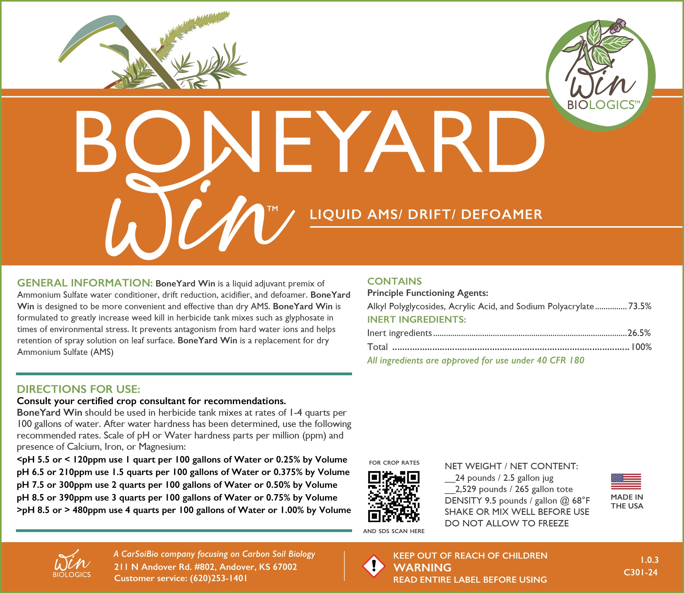 bone dry herbicide BoneYard Win – Win Biologics